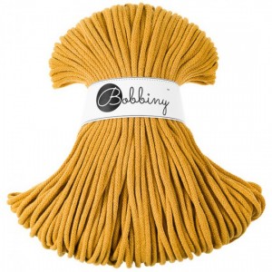 Bobbiny braided cord 100 m mustard
