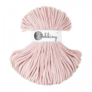 Bobbiny braided cord 100 m iris pastel pink
