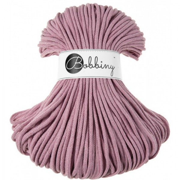 Bobbiny braided cord 100 m dusty pink